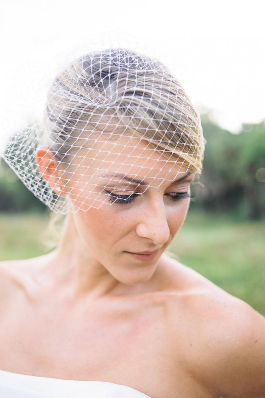 Hochzeit - simple Birdcage veil