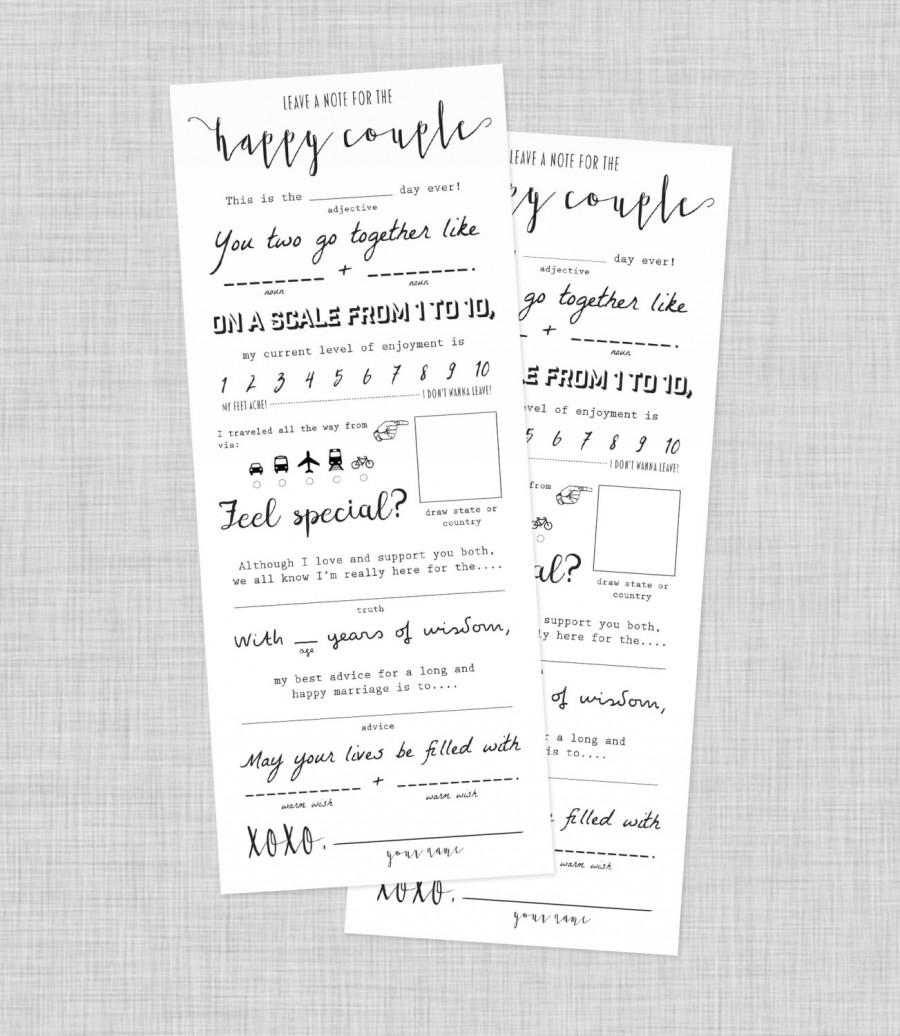 Mariage - Wedding Mad Libs 