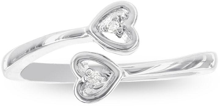Hochzeit - MODERN BRIDE Diamond Accent Sterling Silver Promise Ring