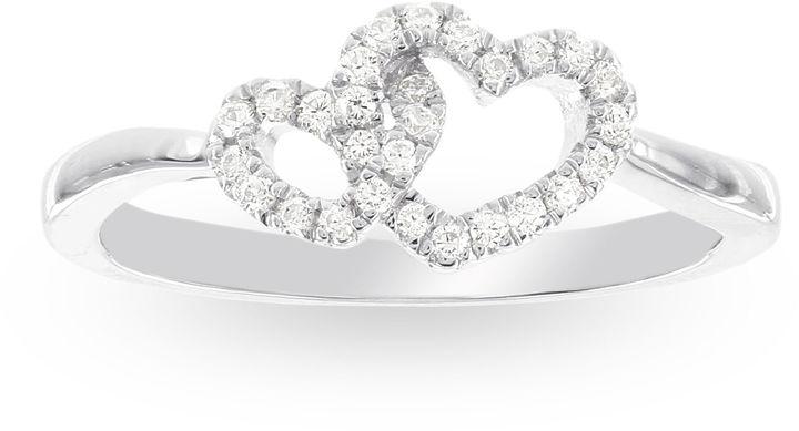 زفاف - MODERN BRIDE 1/6 CT. T.W. Diamond Sterling Silver Promise Ring