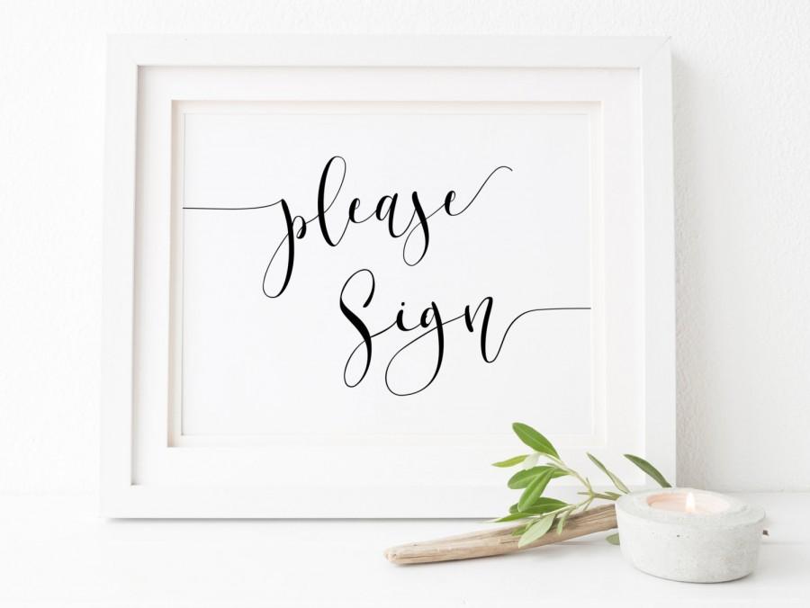Hochzeit - Please Sign,Wedding Guest Book Sign,Wedding Printables,Wedding Sign,Wedding Signage,Wedding Signs,Wedding Sing Printable,Wedding Table Signs
