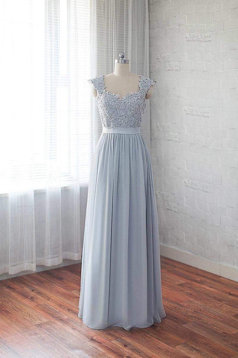 Свадьба - Long prom dress, chiffon bridesmaid dress, formal dress,evening dress