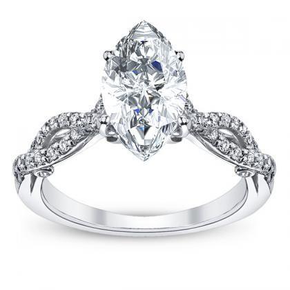 Hochzeit - Vintage Marquise Cut Engagement Rings