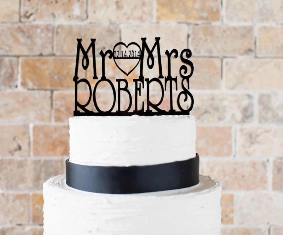 Свадьба - Wedding Cake Topper 6"x3,5" (item number 10059) 1/8" thick acrylic