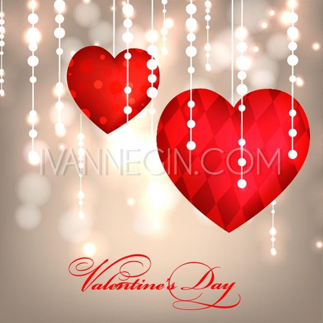 زفاف - Happy Valentines Day card with big red hearts. All you need is love - Unique vector illustrations, christmas cards, wedding invitations, images and photos by Ivan Negin