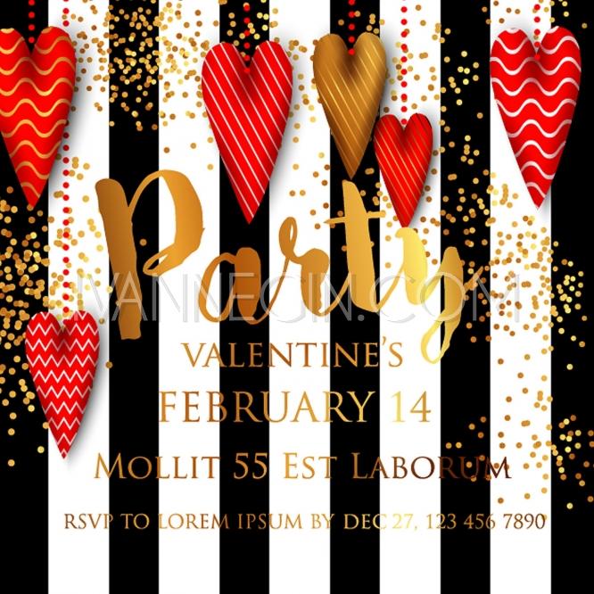 زفاف - Valentine's Day Party Invitation - Unique vector illustrations, christmas cards, wedding invitations, images and photos by Ivan Negin