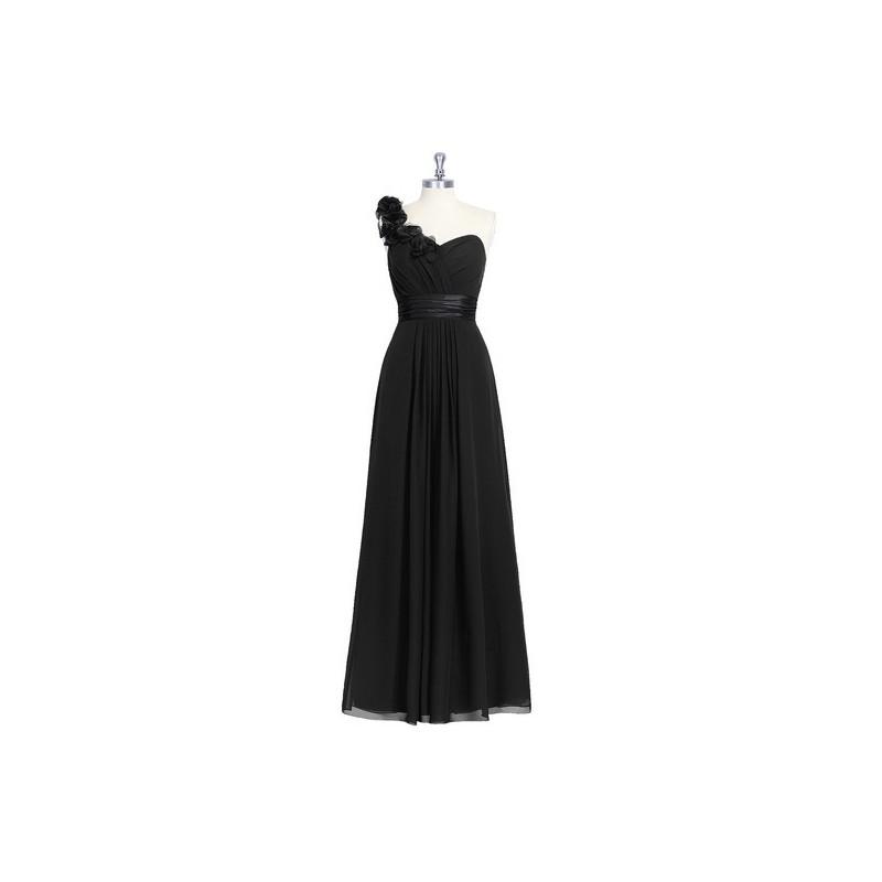 Свадьба - Black Azazie Evelyn - Strap Detail Floor Length Sweetheart Chiffon And Charmeuse Dress - The Various Bridesmaids Store
