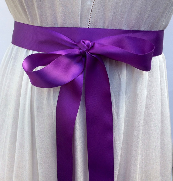 Mariage - Double Face Satin Ribbon Sash, 1.5 Inch Wide, Bridal Sash Prom Dress Sash Wedding Belt, Bridesmaids Sash More Colors & Sizes Available
