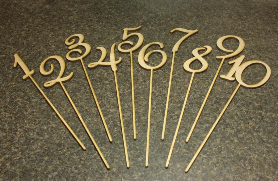 Mariage - Wedding Table numbers table numbers gold table numbers Elegant table numbers script table numbers Party table numbers Numbers on sticks