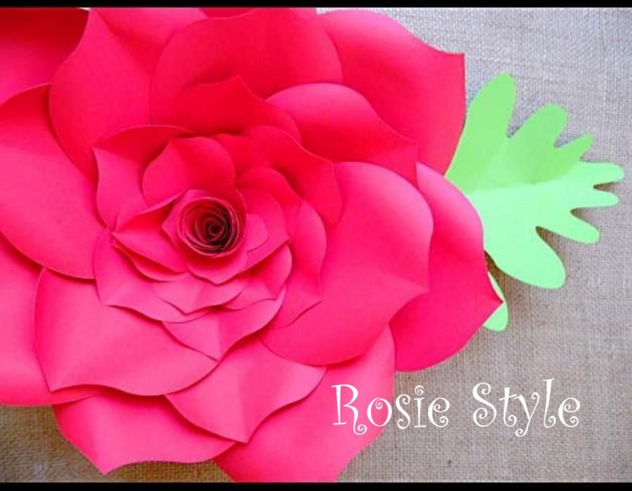Mariage - DIY Large Paper Flowers, Paper Roses,  Backdrop Paper flowers, Large Paper Roses, SVG cutting files, SVG Files, Pdf, Wedding Decor