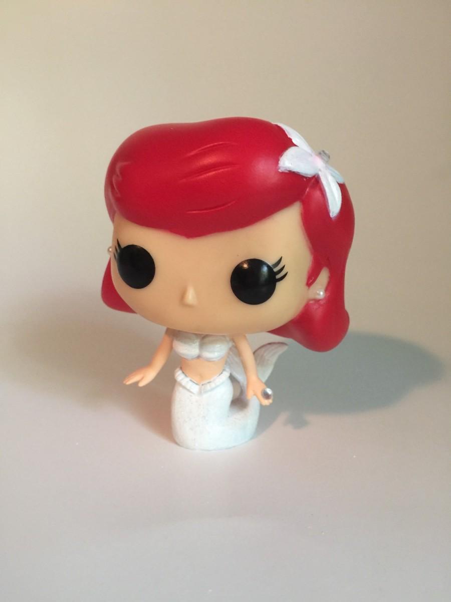 Mariage - Custom Funko Pop Mermaid Ariel Wedding Cake Topper Disney's the Little Mermaid