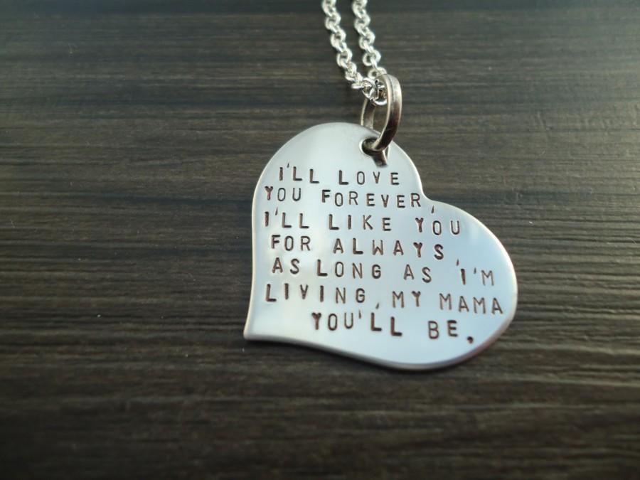 زفاف - Personalized Hand Stamped Heart Necklace - Mother of the Bride Gift - Gift for Mom - Gift for Her - Mother of the Groom