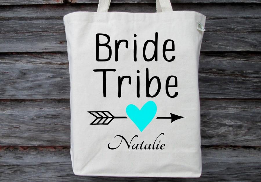 Hochzeit - Wedding Tote, Bride Tribe Tote, Personalized Wedding Tote, Bride Tribe, Wedding, Canvas Cotton Tote