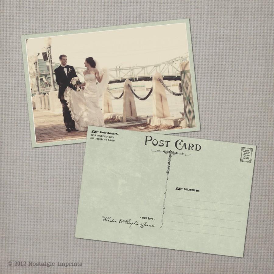 Свадьба - Rustic Wedding Thank You Cards, Wedding Thank You Postcards, Thank you notes, Wedding Stationery - the "Sophia 1"