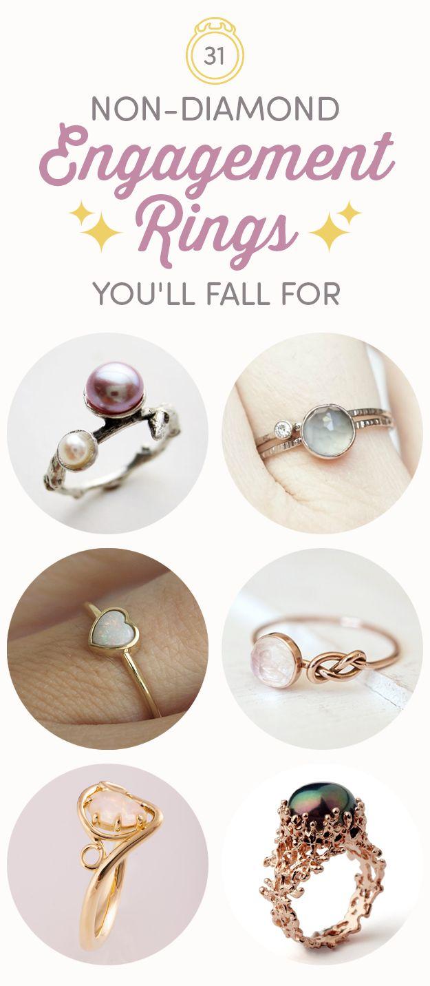 Wedding - 31 Gorgeous Non-Diamond Engagement Rings You'll Totally Fall For
