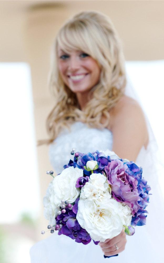 Wedding - Purple Bouquet - Custom Order for Becca