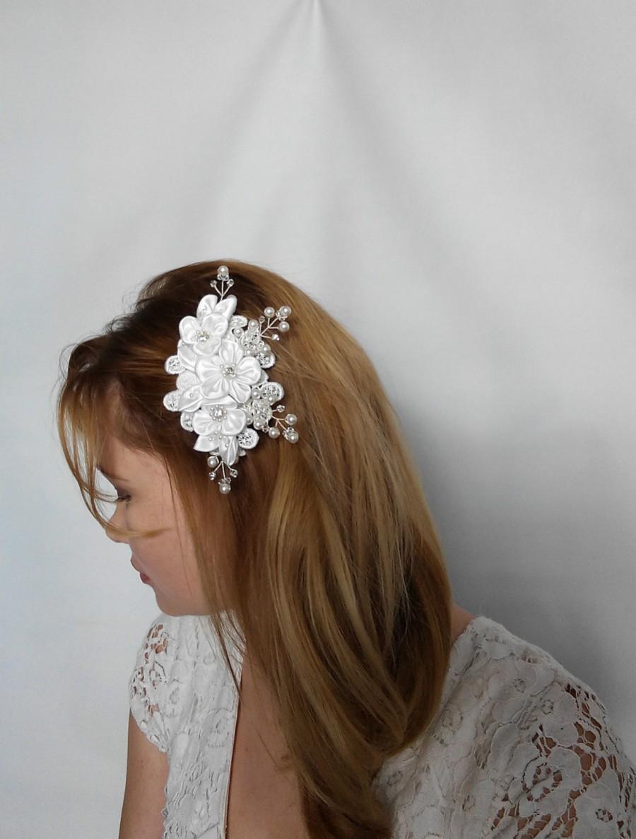 Свадьба - Bridal Hair Comb Bridal Headpiece Wedding Hair Comb, Lace Comb,  Lace Wedding Hairpiece, Lace Hair Comb, Flower and Lace Bridal comb - Alexa