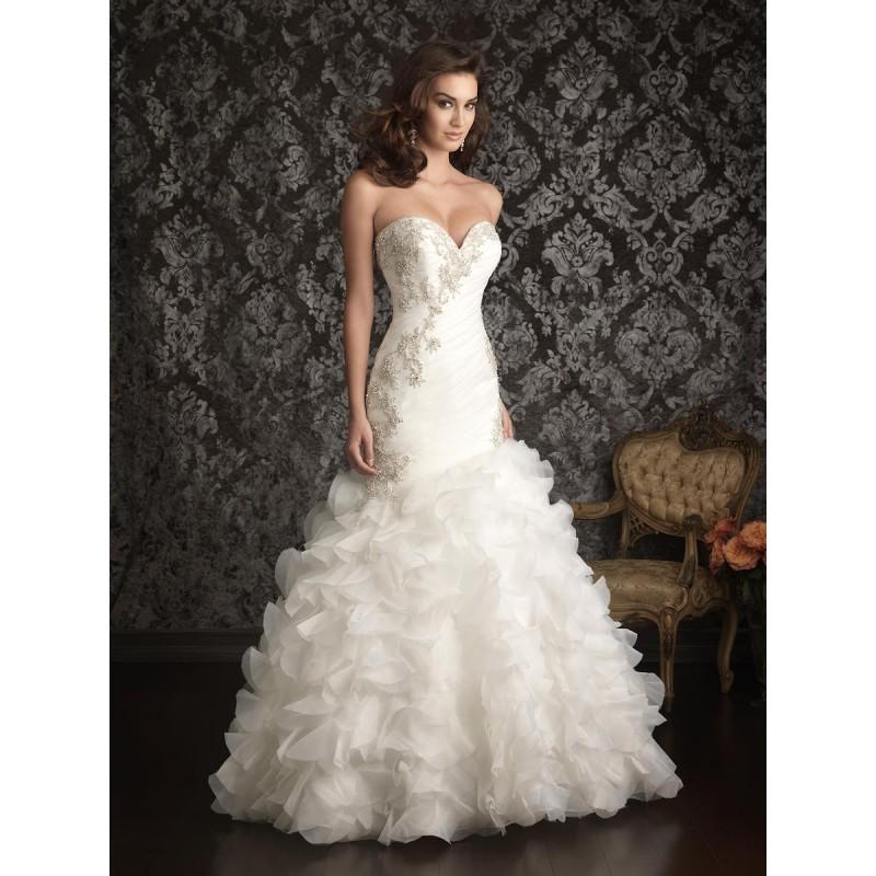 Hochzeit - White/Silver Allure Bridals 9012 - Brand Wedding Store Online