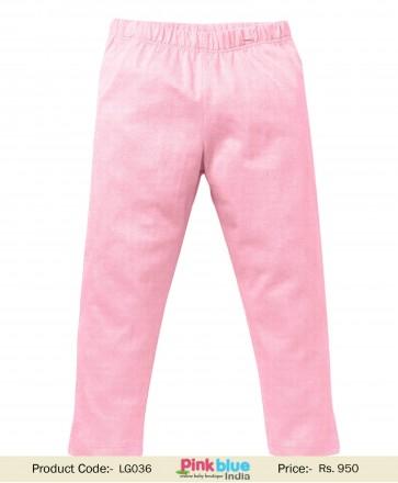 زفاف - Wool Pink Trousers and Leggings for Kids