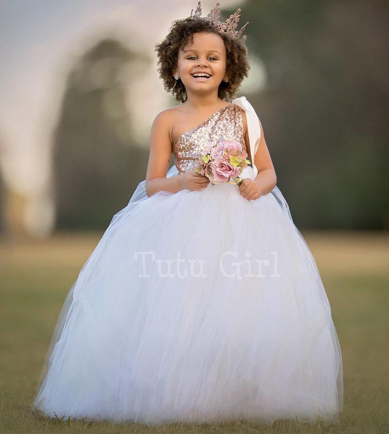 Mariage - Flower Girl Dress, Tutu Dress, Baby Flower Girl Dress, Girls Dress, Toddler Dress