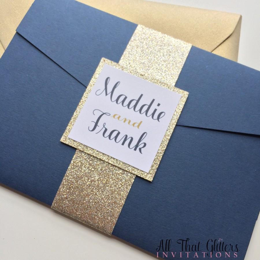 زفاف - Cobalt wedding invitation 