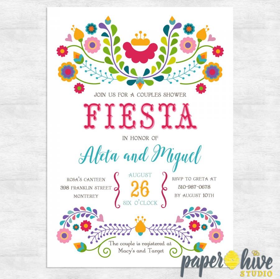 Mariage - Fiesta invitation / Fiesta couples shower invitations / engagement party invite / printable invitations / printed invitations