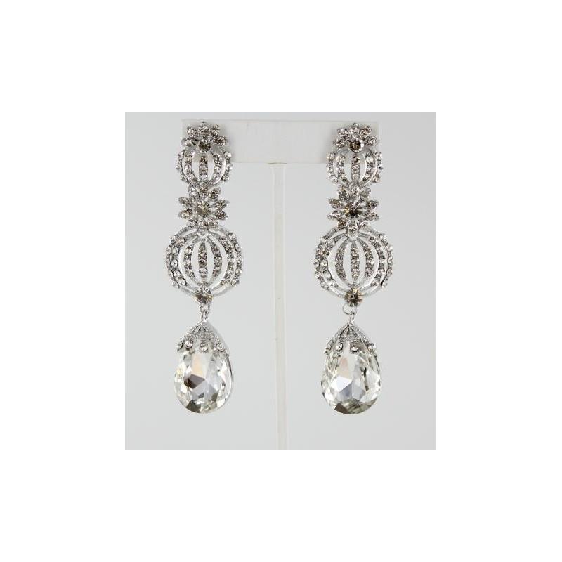 Wedding - Helens Heart Earrings JE-4601-8-S-Clear Helen's Heart Earrings - Rich Your Wedding Day