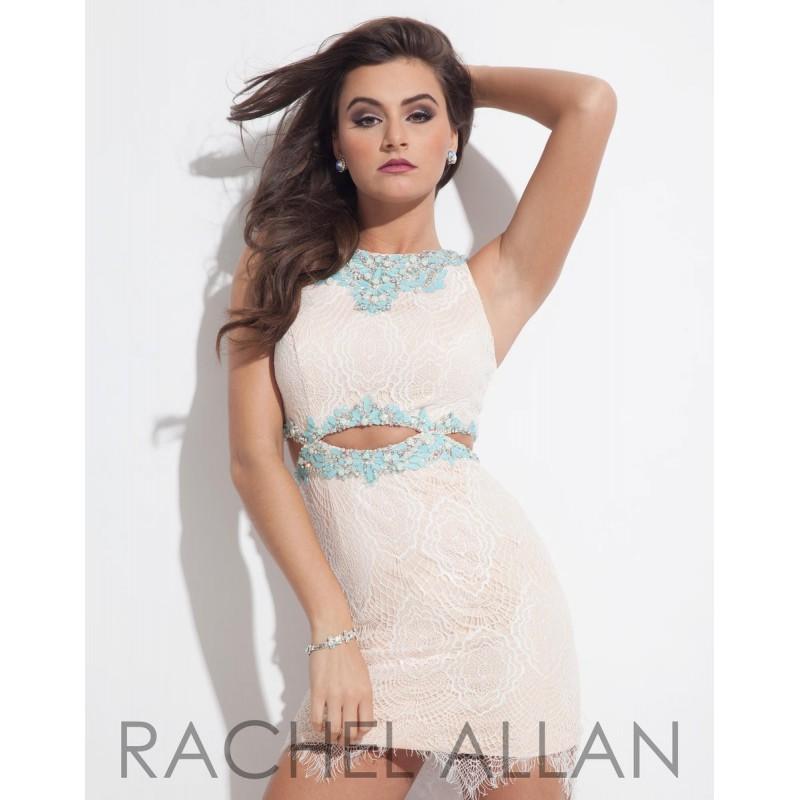 Mariage - Nude/Aqua Rachel Allan Homecoming 4035  Rachel ALLAN Homecoming - Elegant Evening Dresses