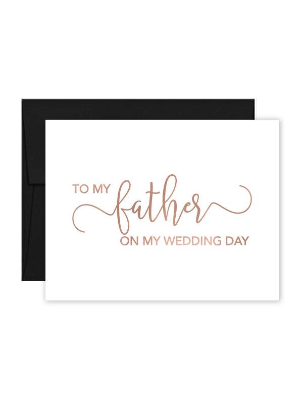 زفاف - To My Father on my Wedding Day Card - Wedding Card - Day of Wedding Cards - Father Wedding Card - Father Wedding Day Card (CH-RWH)