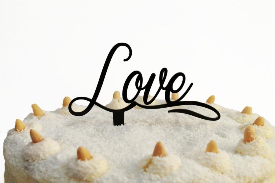 Mariage - Wedding Love Cake Topper, Bridal Cake Toppers, Wedding cake Love, Valentines day decor, Birthday Cake Topper, Personalized cake, Custom cake