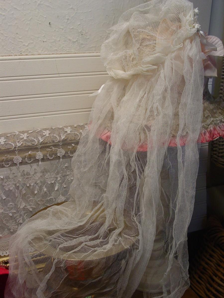 Hochzeit - Vintage Wedding Veil - Juliet Cap Veil - 1920s Wedding - Tulle Veil - Retro Wedding - Vintage Tulle Veil