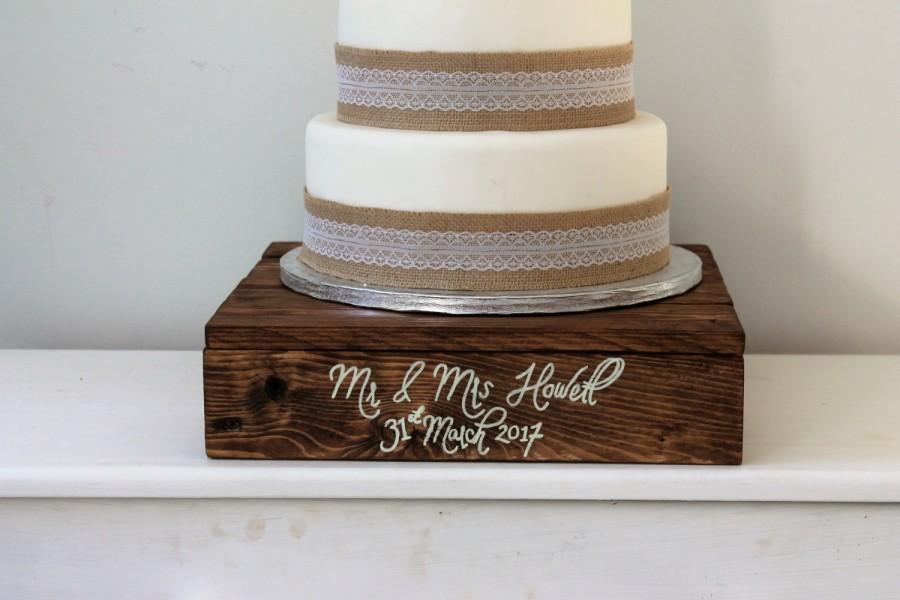 Hochzeit - Wedding Cake Stand - Wooden Cake Stand - Personalised Wedding Decor - Rustic Cake Stand - Alternative - Unique - Personalised - Wood - Decor