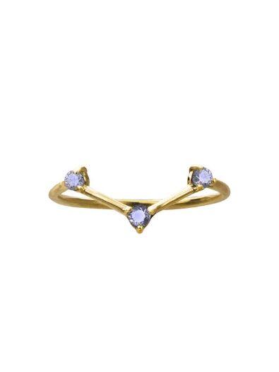 زفاف - Three-Step Tonal Sapphire Ring