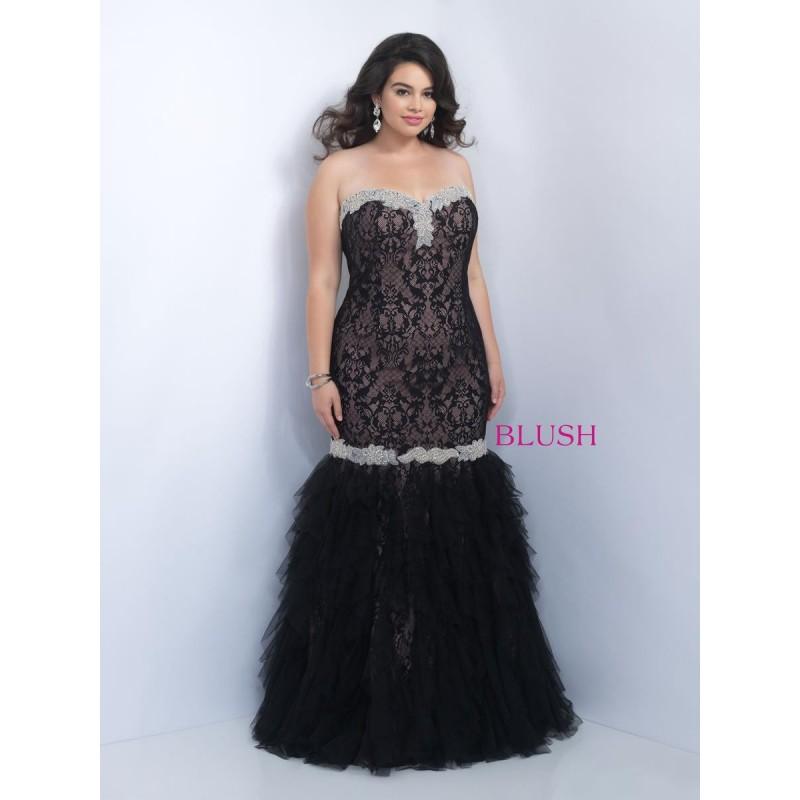 Свадьба - Black/Nude Blush W Plus size Prom 9102W Blush TOO Plus size Prom - Rich Your Wedding Day