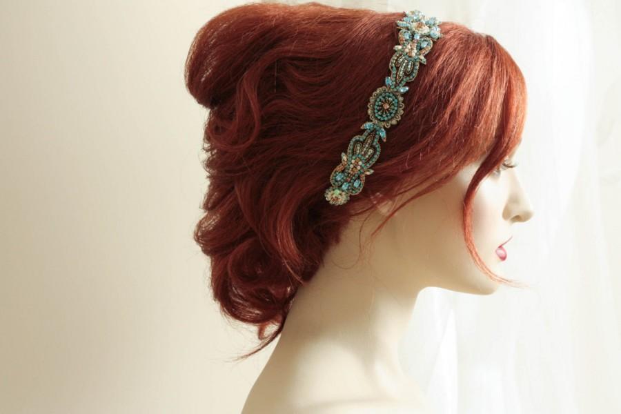 Mariage - Art Deco Style Blues Headpiece (Made to order)
