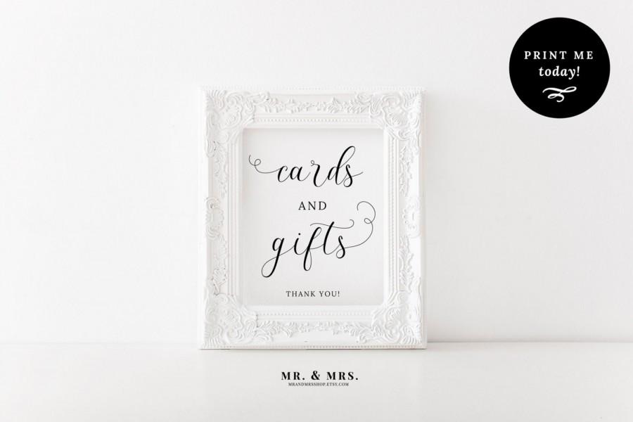 Wedding - Cards and Gifts Sign, Gifts Table Sign, Wedding Sign, Wedding Printable, Reception Table Sign, Reception Sign, Instant Download, MAM201_01