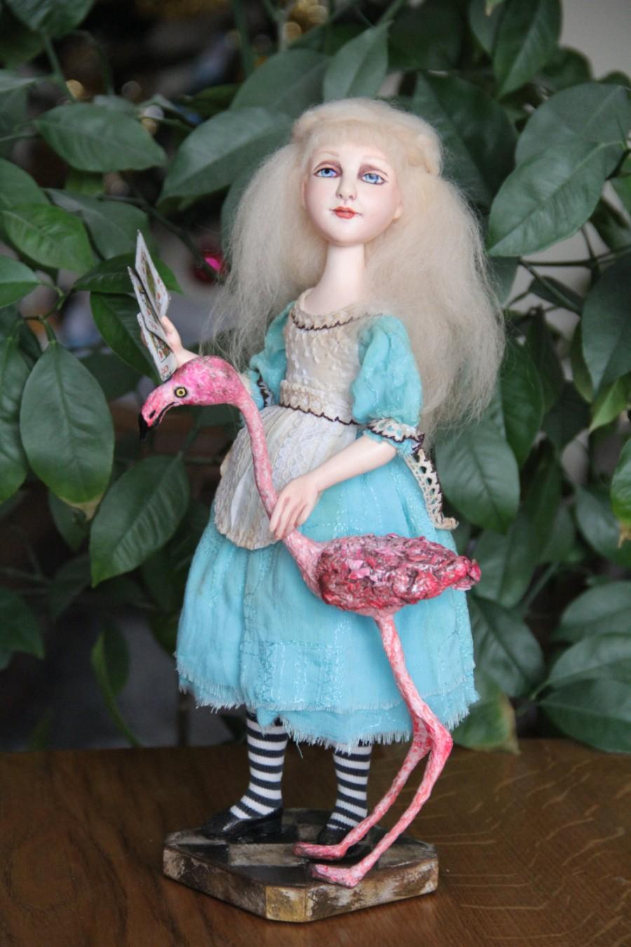 Mariage - OOAK Art Doll "Alice".Height 13.39 inch (34 cm).