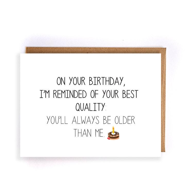 Mariage - sarcastic birthday card for boyfriend, handmade greeting card, card for brother, birthday card sister, best friend birthday gifts GC139