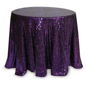 Свадьба - SALE!! purple sequin tablecloth, table runner, or table overlay. Wedding, cake table, baby shower, bridal, purple, gold, silver, all colors