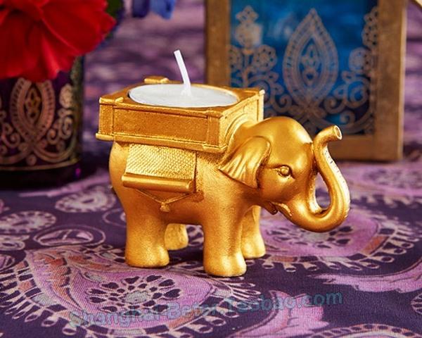 Hochzeit - Beter Gifts®  Bridal Shower Favors Golden Elephant tealight Holders SZ054