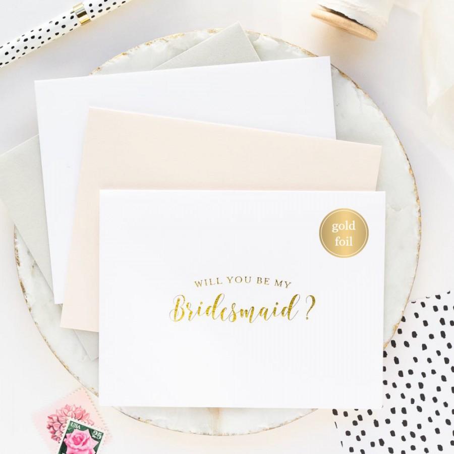 زفاف - Will You Be My Bridesmaid Card, Bridesmaid Proposal Card, Wedding Party Card, Bridal Party Card, Gold Bridesmaid Card, Foil Bridesmaid Card