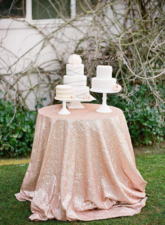Свадьба - sequin tablecloth, Blush sequence, Baby shower table cloth, sequence tablecloth, gold table overlay, table runner, wedding, rose gold, white