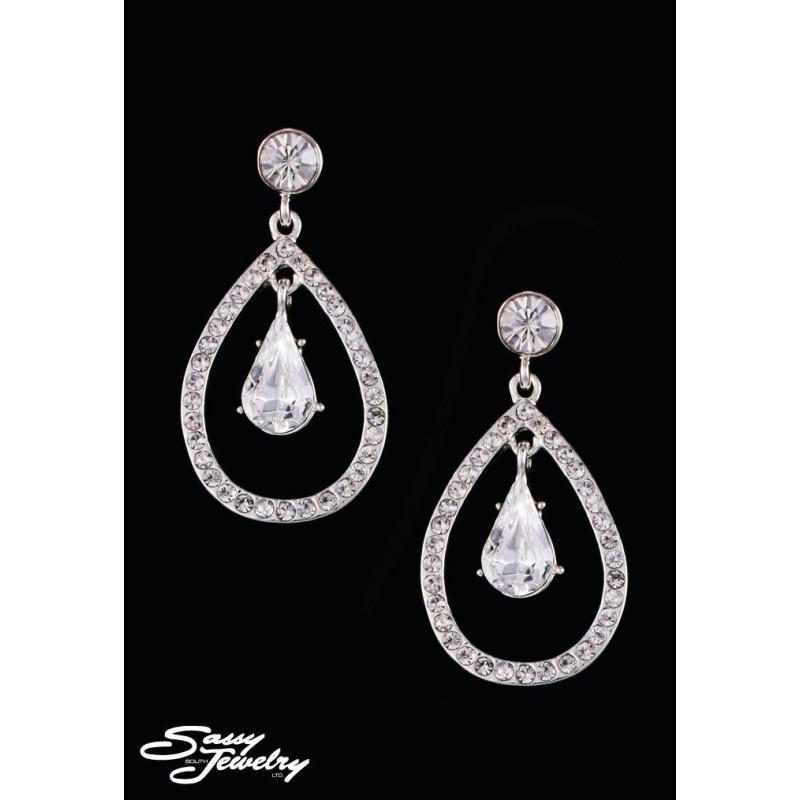 Wedding - Sassy South Jewelry J5258E1S Sassy South Jewelry - Earings - Rich Your Wedding Day