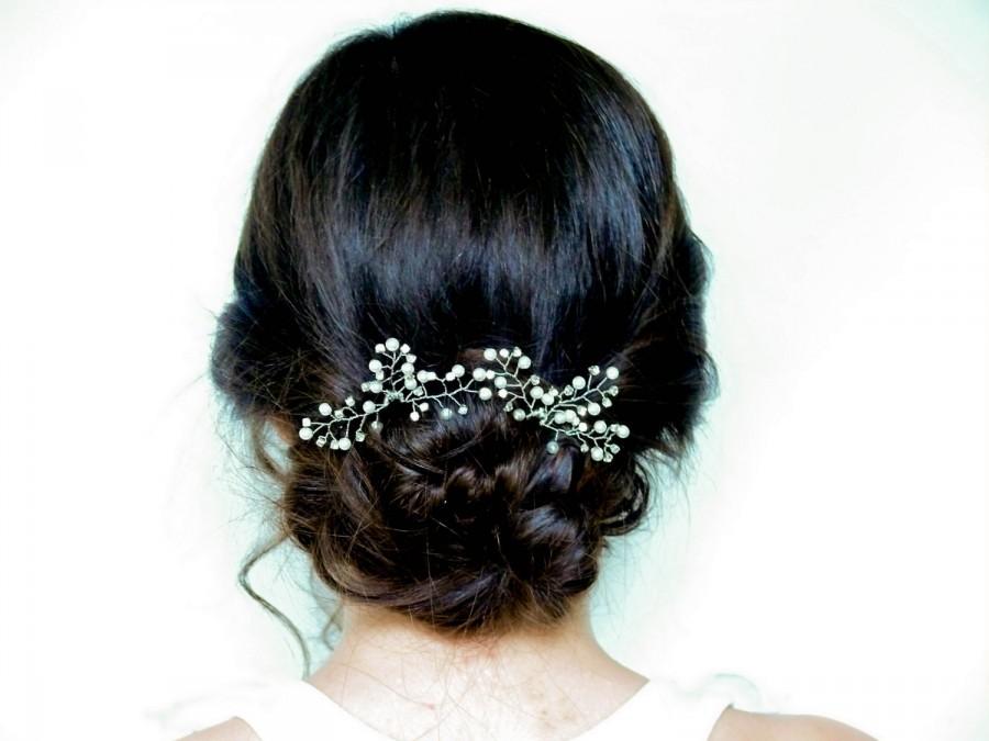 Wedding - Bridal Hair Pins,Pearl Crystal Hair Pins, Wedding Hair Accessories, Bridal Hair Accessories,Swarovski Crystal Hair Pins