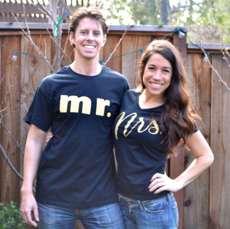 Hochzeit - Adorable DIY Mr And Mrs Shirts For Your Honeymoon