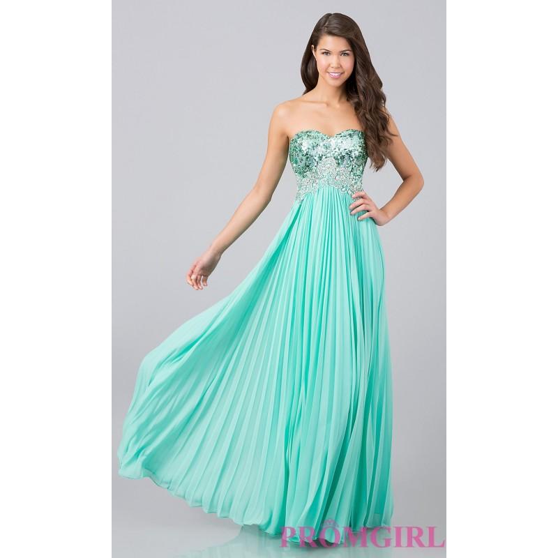 زفاف - Long Strapless Prom Dress with Sequins - Brand Prom Dresses