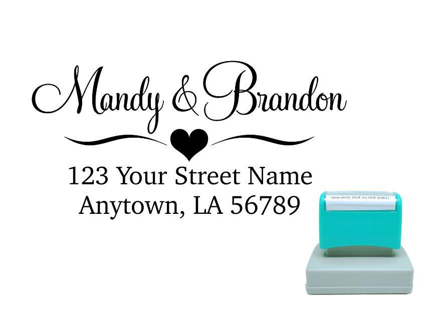 Mariage - Personalized Self Inking Return Address Stamp - self inking address stamp - Custom Rubber Stamp R156