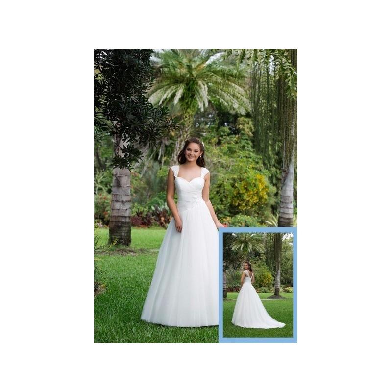 Hochzeit - Vestido de novia de Sweetheart Modelo 6117 - 2016 Evasé Halter Vestido - Tienda nupcial con estilo del cordón