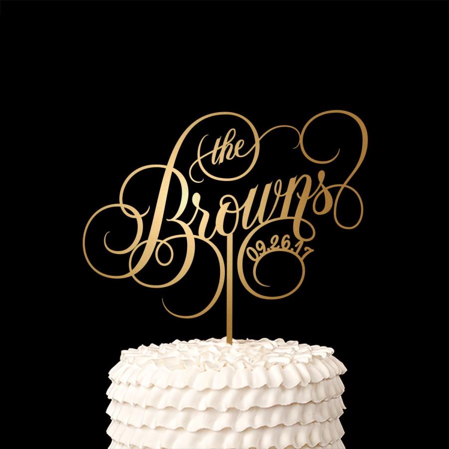 Свадьба - Wedding Cake Topper with your Custom Phrase - Ballroom Collection