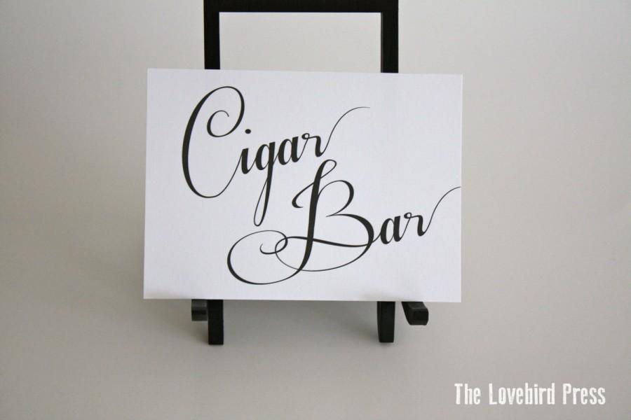 Wedding - Wedding Cigar Bar Sign - Instant Download - Printable - Digital - Elegant - Classic - AA3